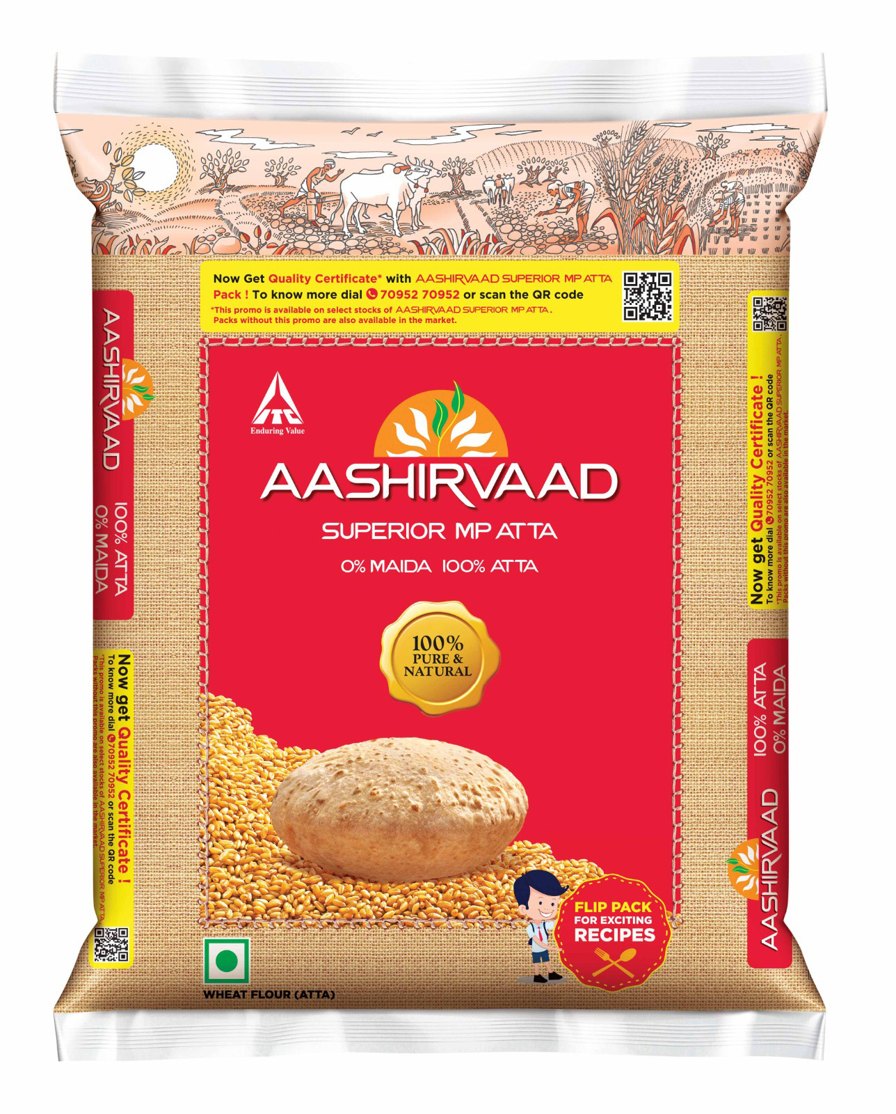 Aashirvaad Superior MP Atta, 1kg